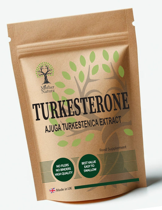 Turkesterone Capsules 600mg Natural Ajuga Turkestanica Extract Ecydysterone Vegan Supplement - MOTHER NATURE SUPPLEMENTSTurkesterone Capsules 600mg Natural Ajuga Turkestanica Extract Ecydysterone Vegan Supplement