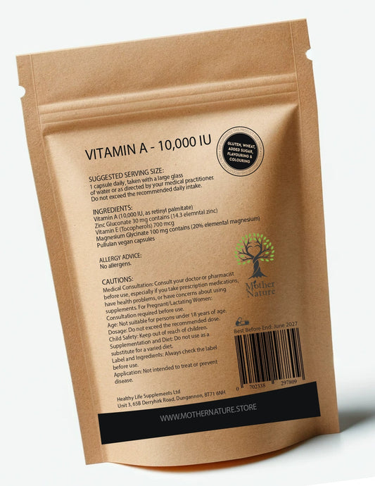 Vitamin A Capsules 10,000iu Clean Vitamin A complex Eco - friendly Best Vegan Supplements Plant - based Holistic Health - MOTHER NATURE SUPPLEMENTSVitamin A Capsules 10,000iu Clean Vitamin A complex Eco - friendly Best Vegan Supplements Plant - based Holistic HealthDiet Supplementss