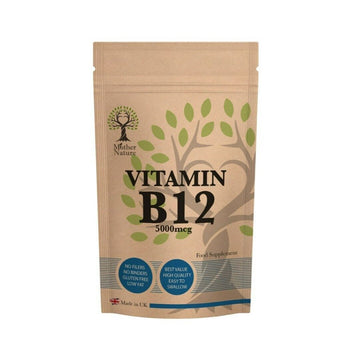 Vitamin B12 High Strength 5000mcg Capsules B12 Supplement Vit B12 Powder Vegan - MOTHER NATURE SUPPLEMENTSVitamin B12 High Strength 5000mcg Capsules B12 Supplement Vit B12 Powder Vegan