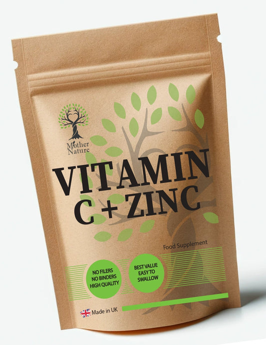 Vitamin C + Zinc Double Strength Formula Clean Vitamin C Eco - friendly Best Vegan Supplements Holistic Health - MOTHER NATURE SUPPLEMENTSVitamin C + Zinc Double Strength Formula Clean Vitamin C Eco - friendly Best Vegan Supplements Holistic HealthDiet Supplementss