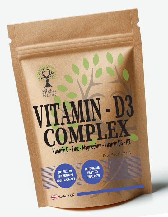 Vitamin D3 10,000IU K2 200mcg Complex Zinc + Vitamin C Natural Best Eco Friendly D3 K2 Supplements - MOTHER NATURE SUPPLEMENTSVitamin D3 10,000IU K2 200mcg Complex Zinc + Vitamin C Natural Best Eco Friendly D3 K2 SupplementsDiet Supplementss