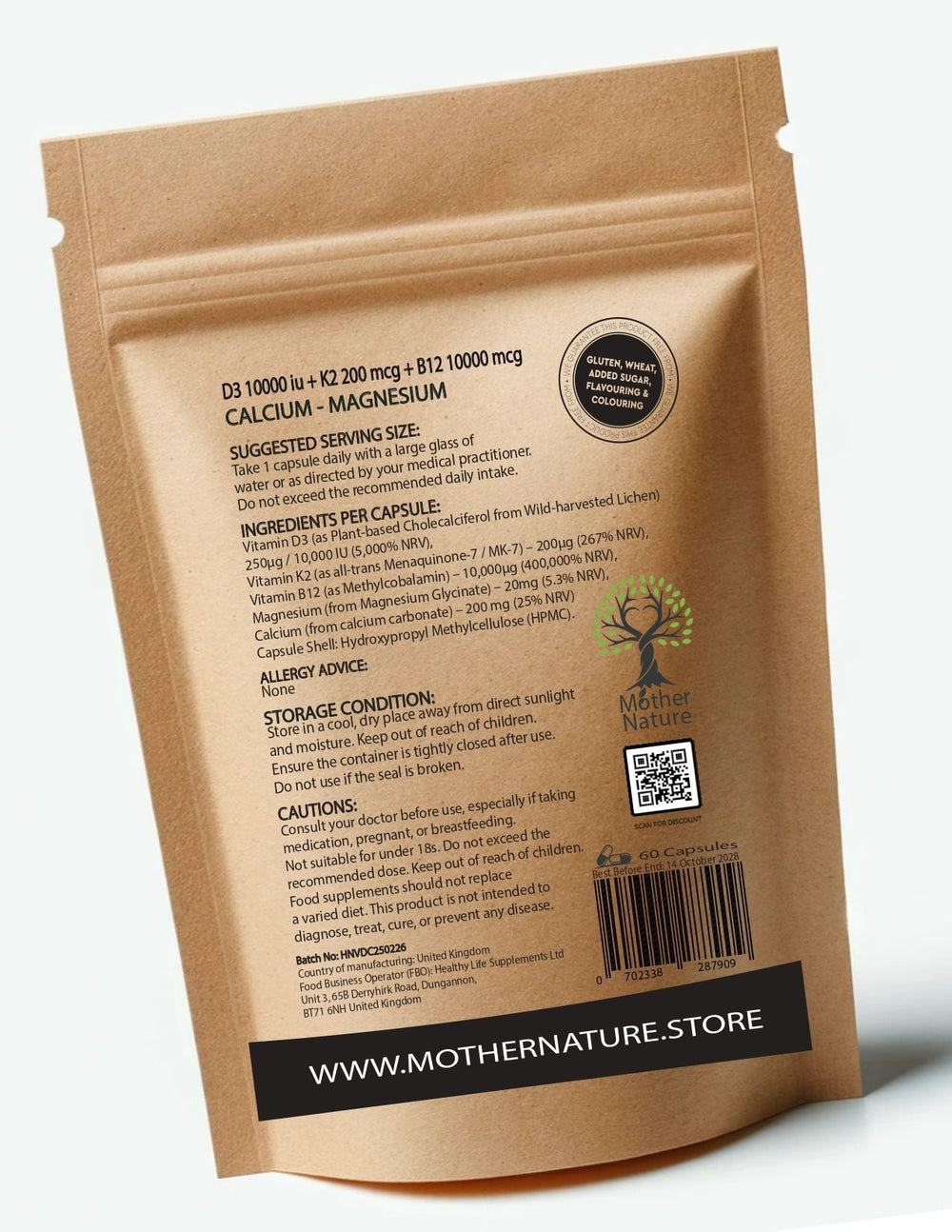 Vitamin D3 10000iu K2 MK7 Calcium Magnesium Vitamin B12 10000mcg Natural Vegan D3 - MOTHER NATURE SUPPLEMENTSVitamin D3 10000iu K2 MK7 Calcium Magnesium Vitamin B12 10000mcg Natural Vegan D3Diet Supplementss