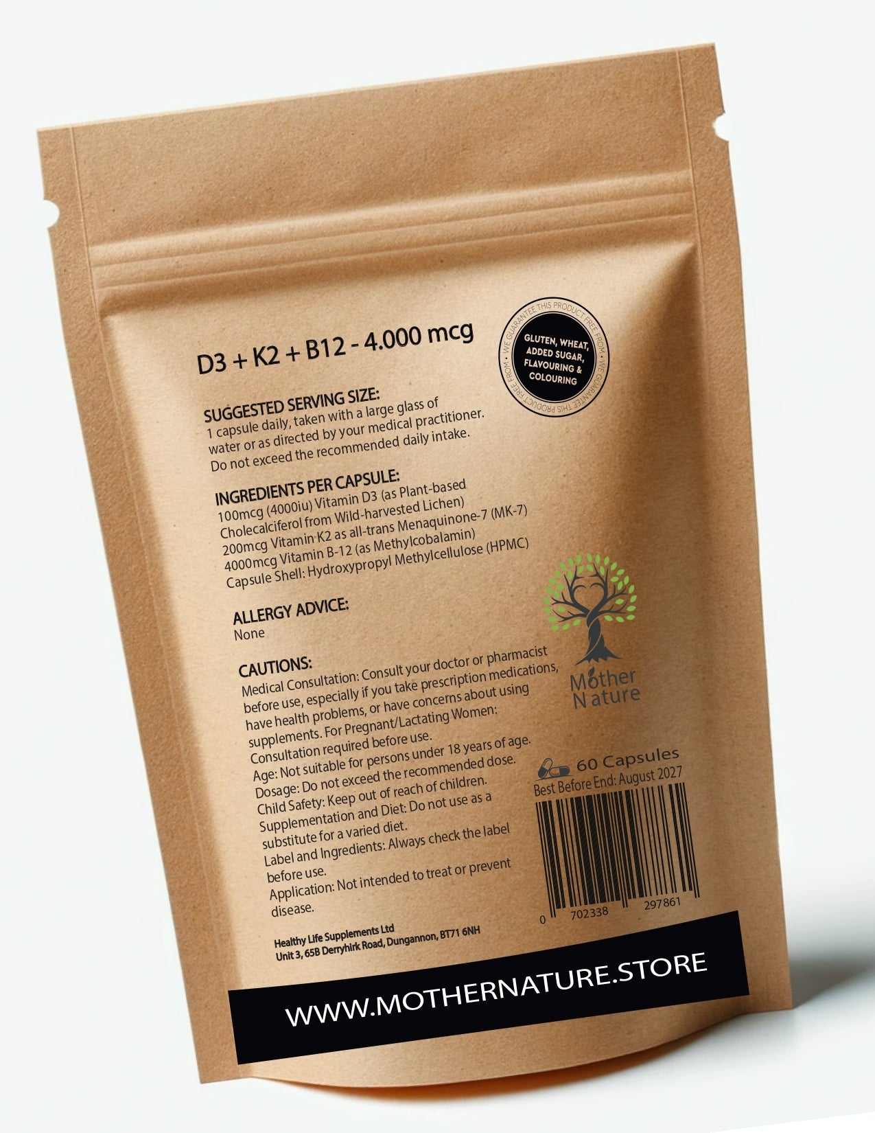Vitamin D3 4000iu K2 MK7 Vitamin B12 4000mcg High Potency Clean Natural D3 Eco - friendly Best Vegan Supplements Plant - based Holistic Health - MOTHER NATURE SUPPLEMENTSVitamin D3 4000iu K2 MK7 Vitamin B12 4000mcg High Potency Clean Natural D3 Eco - friendly Best Vegan Supplements Plant - based Holistic HealthDiet Supplementss