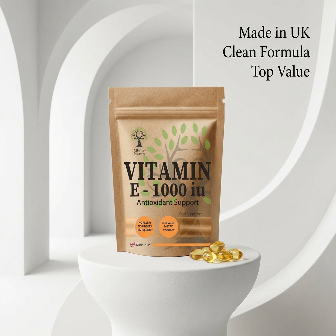 Vitamin E Capsules 1000 IU – Clean Softgel Format – Vitamin E Supplement – Mother Nature - MOTHER NATURE SUPPLEMENTSVitamin E Capsules 1000 IU – Clean Softgel Format – Vitamin E Supplement – Mother NatureDiet Supplementss