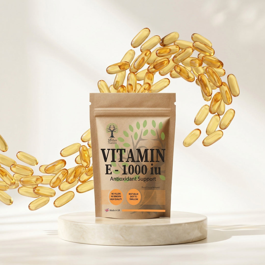 Vitamin E Capsules 1000 IU – Clean Softgel Format – Vitamin E Supplement – Mother Nature - MOTHER NATURE SUPPLEMENTSVitamin E Capsules 1000 IU – Clean Softgel Format – Vitamin E Supplement – Mother NatureDiet Supplementss