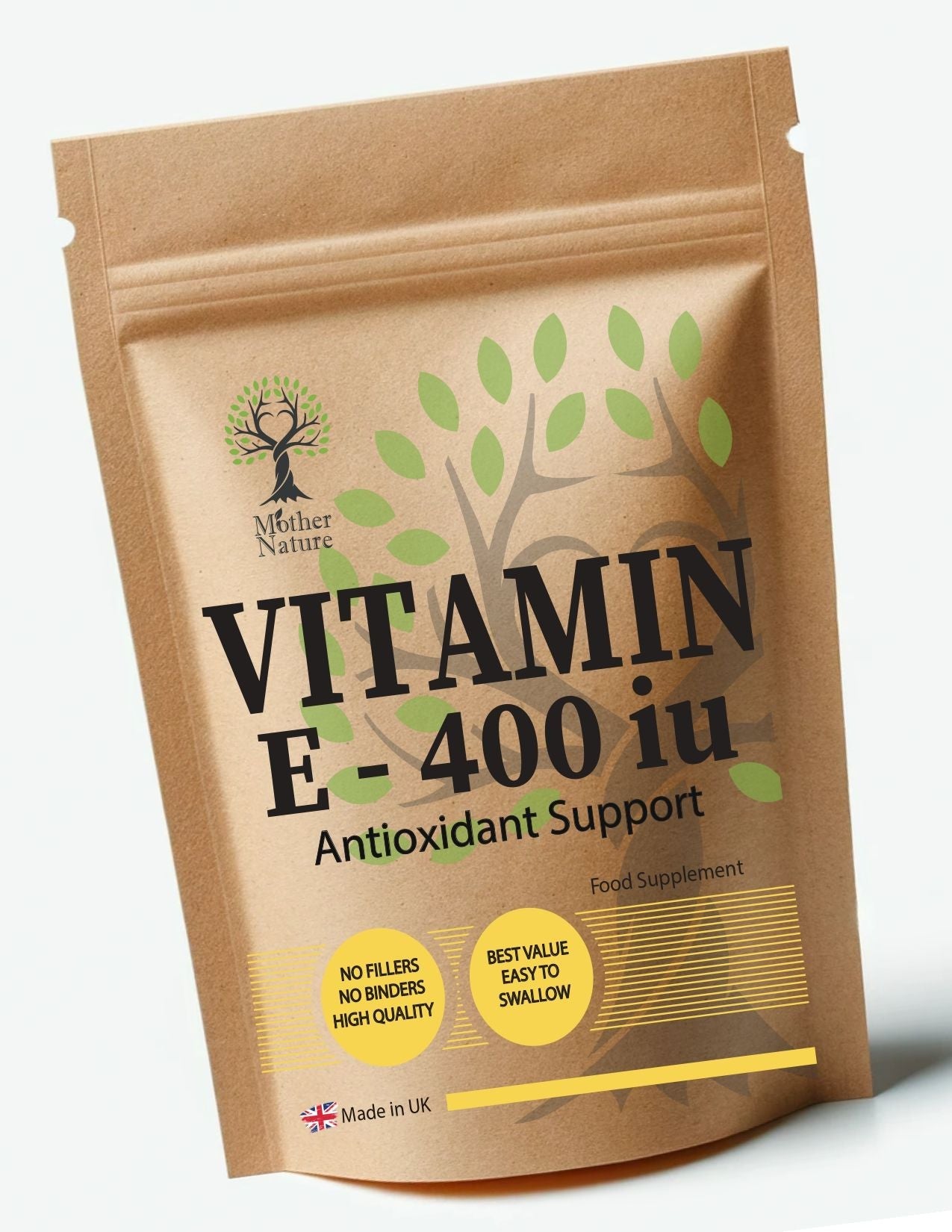 Vitamin E Capsules 400 IU – Mother Nature - MOTHER NATURE SUPPLEMENTSVitamin E Capsules 400 IU – Mother NatureDiet Supplementss