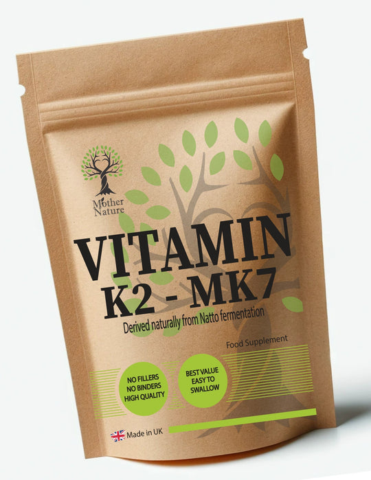 Vitamin K2 MK7 200mcg – Vegan Capsules | Mother Nature - MOTHER NATURE SUPPLEMENTSVitamin K2 MK7 200mcg – Vegan Capsules | Mother NatureDiet Supplements