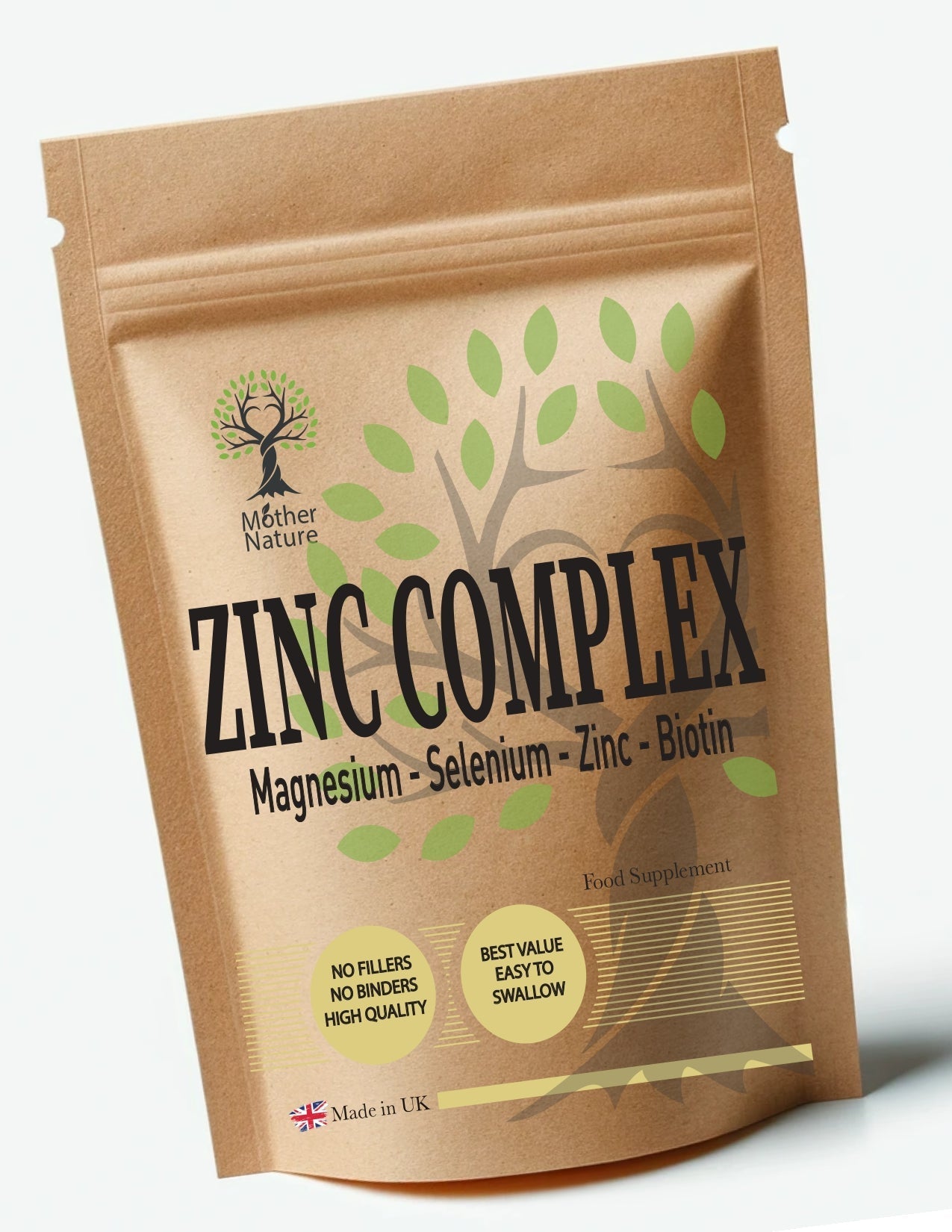 Zinc Complex with Biotin, Selenium & Magnesium – Vegan Capsules – Multi - Mineral Supplement – Mother Nature - MOTHER NATURE SUPPLEMENTSZinc Complex with Biotin, Selenium & Magnesium – Vegan Capsules – Multi - Mineral Supplement – Mother NatureDiet Supplementss