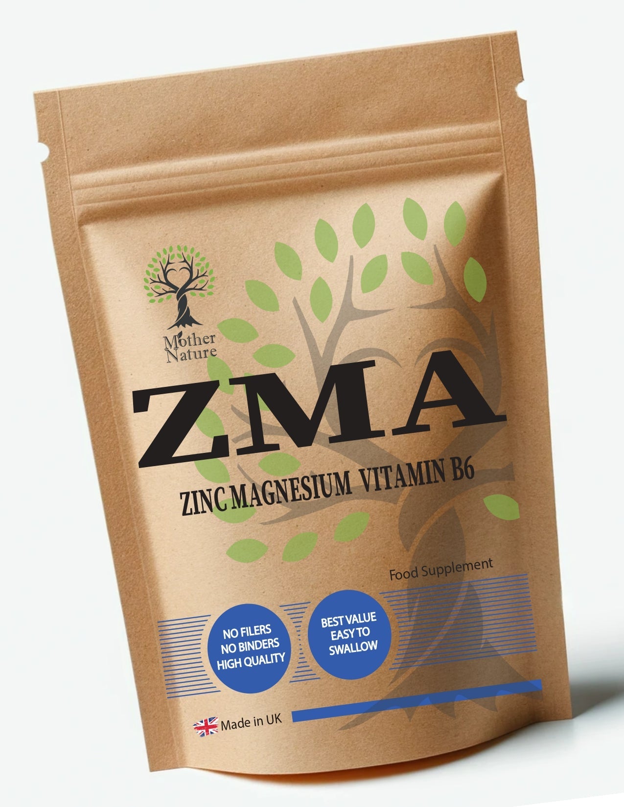 ZMA 380mg Zinc Magnesium Vitamin B6 High Potency Clean ZMA Capsules Eco - friendly Best Vegan Supplements Plant - based Holistic Health - MOTHER NATURE SUPPLEMENTSZMA 380mg Zinc Magnesium Vitamin B6 High Potency Clean ZMA Capsules Eco - friendly Best Vegan Supplements Plant - based Holistic Health