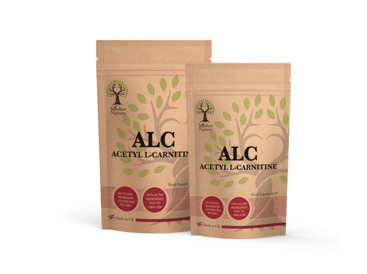 Acetyl L-carnitine Capsules 600mg Vegan High Strength ALCAR Natural Supplement