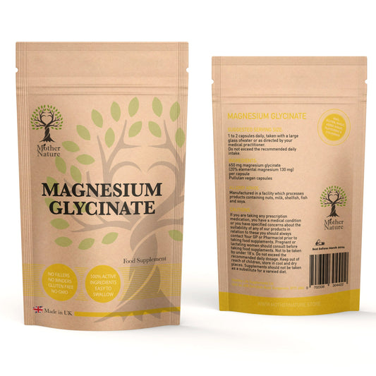 Magnesium Glycinate Capsules 650mg Magnesium Powder Vegan Supplement Bone Health