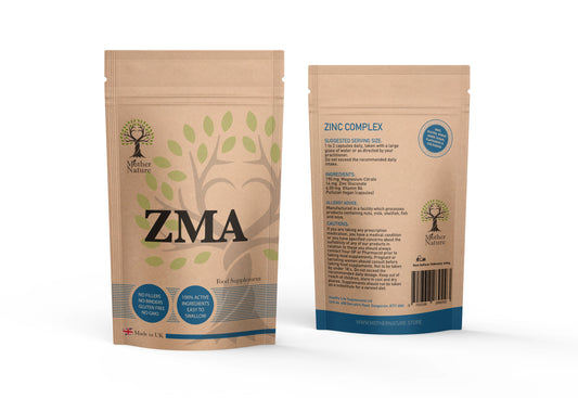 ZMA Zinc Magnesium Vitamin B6 Vegan Capsules Sleep Muscle Energy Testosterone