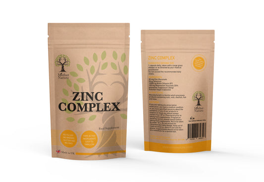 Zinc Complex Capsules Selenium Biotin Anti Aging Beauty UK Supplement Skin Hair